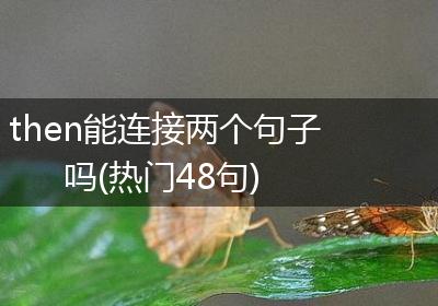 then能连接两个句子吗(热门48句)