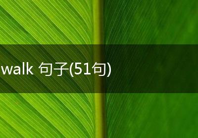 walk 句子(51句)