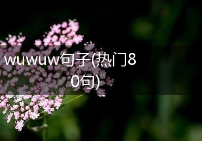 wuwuw句子(热门80句)