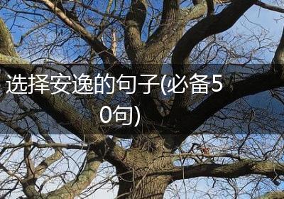 选择安逸的句子(必备50句)