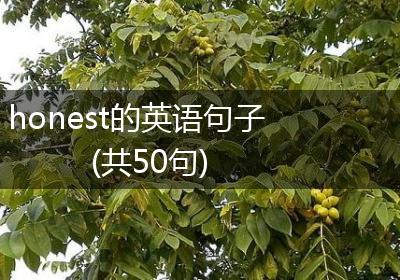 honest的英语句子(共50句)