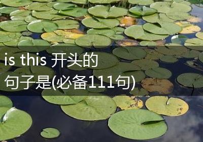 is this 开头的句子是(必备111句)