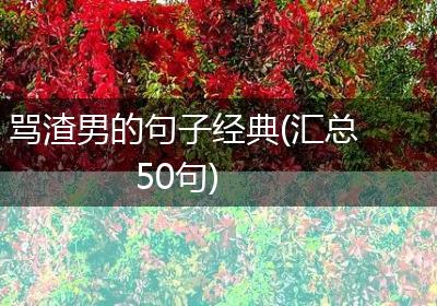 骂渣男的句子经典(汇总50句)