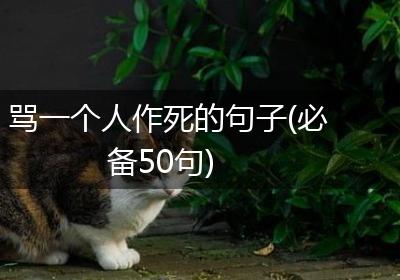 骂一个人作死的句子(必备50句)