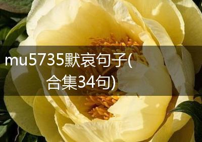 mu5735默哀句子(合集34句)