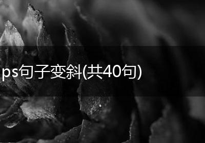 ps句子变斜(共40句)