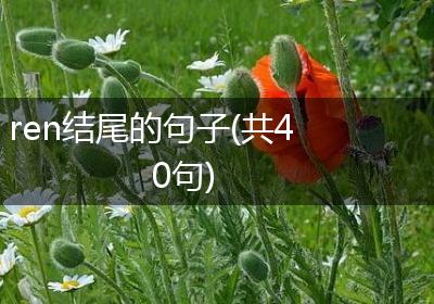 ren结尾的句子(共40句)