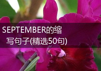 SEPTEMBER的缩写句子(精选50句)