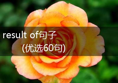 result of句子(优选60句)