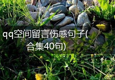 qq空间留言伤感句子(合集40句)