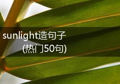 sunlight造句子(热门50句)