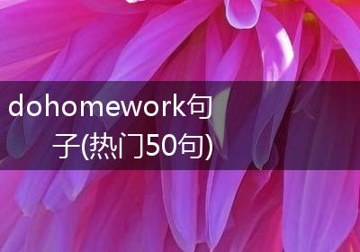 dohomework句子(热门50句)