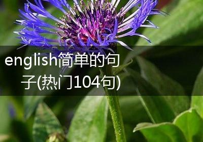english简单的句子(热门104句)
