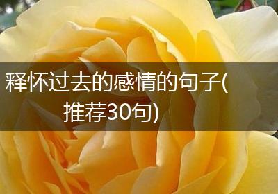 释怀过去的感情的句子(推荐30句)
