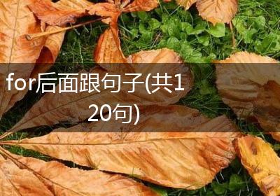 for后面跟句子(共120句)