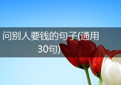 问别人要钱的句子(通用30句)