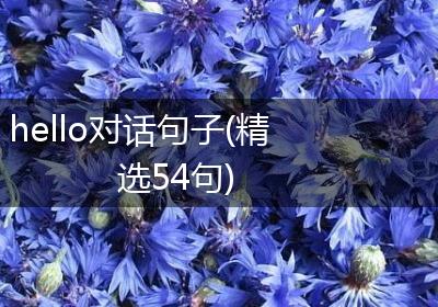 hello对话句子(精选54句)