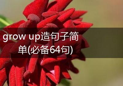 grow up造句子简单(必备64句)
