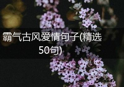 霸气古风爱情句子(精选50句)