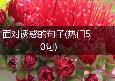 面对诱惑的句子(热门50句)
