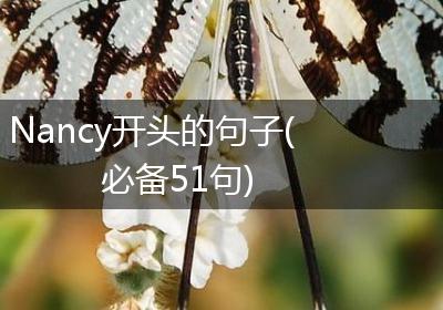 Nancy开头的句子(必备51句)