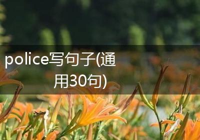 police写句子(通用30句)