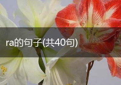 ra的句子(共40句)
