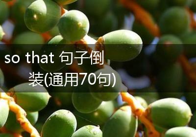 so that 句子倒装(通用70句)