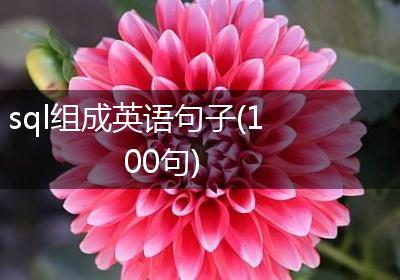 sql组成英语句子(100句)
