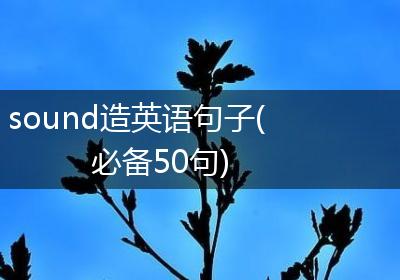 sound造英语句子(必备50句)