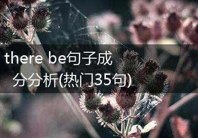 there be句子成分分析(热门35句)