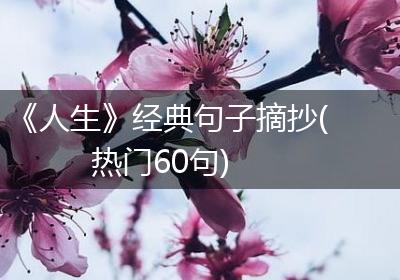 《人生》经典句子摘抄(热门60句)