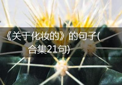 《关于化妆的》的句子(合集21句)