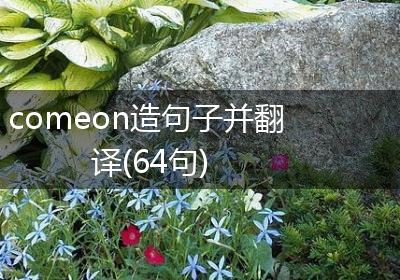comeon造句子并翻译(64句)