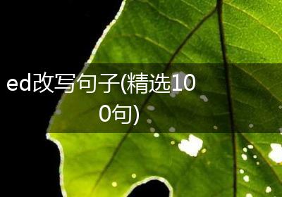 ed改写句子(精选100句)