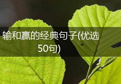 输和赢的经典句子(优选50句)