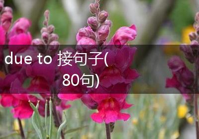 due to 接句子(80句)