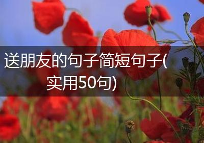 送朋友的句子简短句子(实用50句)