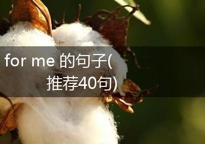 for me 的句子(推荐40句)