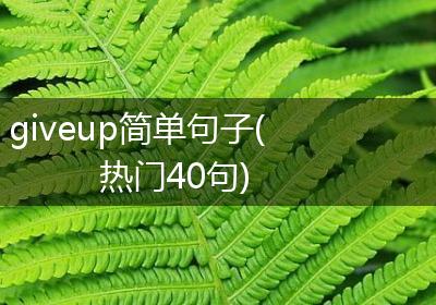 giveup简单句子(热门40句)