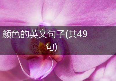 颜色的英文句子(共49句)