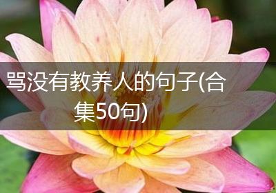 骂没有教养人的句子(合集50句)