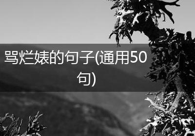 骂烂婊的句子(通用50句)