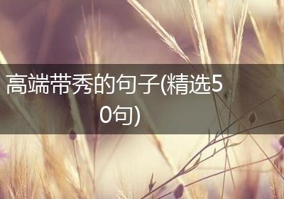 高端带秀的句子(精选50句)