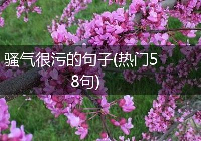 骚气很污的句子(热门58句)
