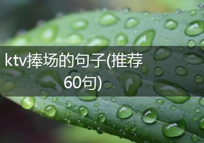 ktv捧场的句子(推荐60句)