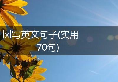 lxl写英文句子(实用70句)