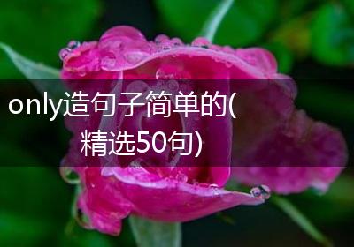 only造句子简单的(精选50句)