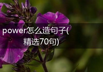 power怎么造句子(精选70句)