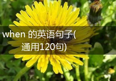 when 的英语句子(通用120句)